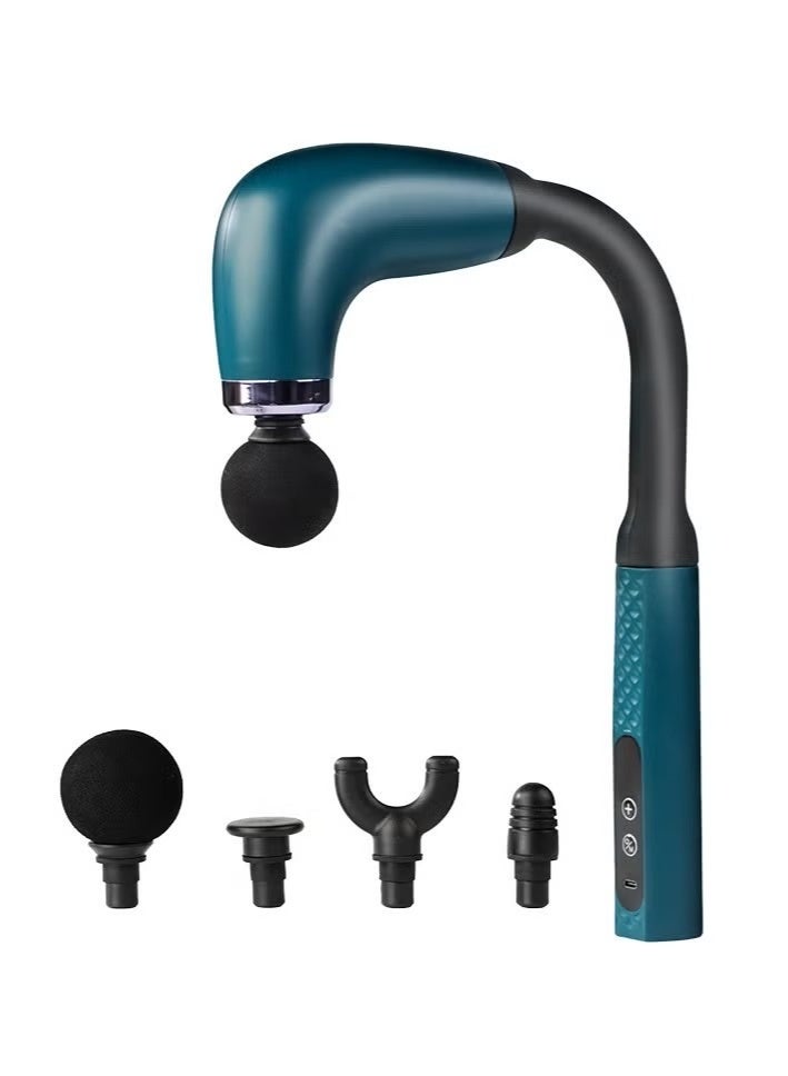 Massage Gun with Extended Handle Revolutionary U-Shaped Back Massager For Pain Relief Deep Tissue Body Massage Hammer For Neck Shoulder Leg Reach Every Muscle with Ease (Blue) - Image 1