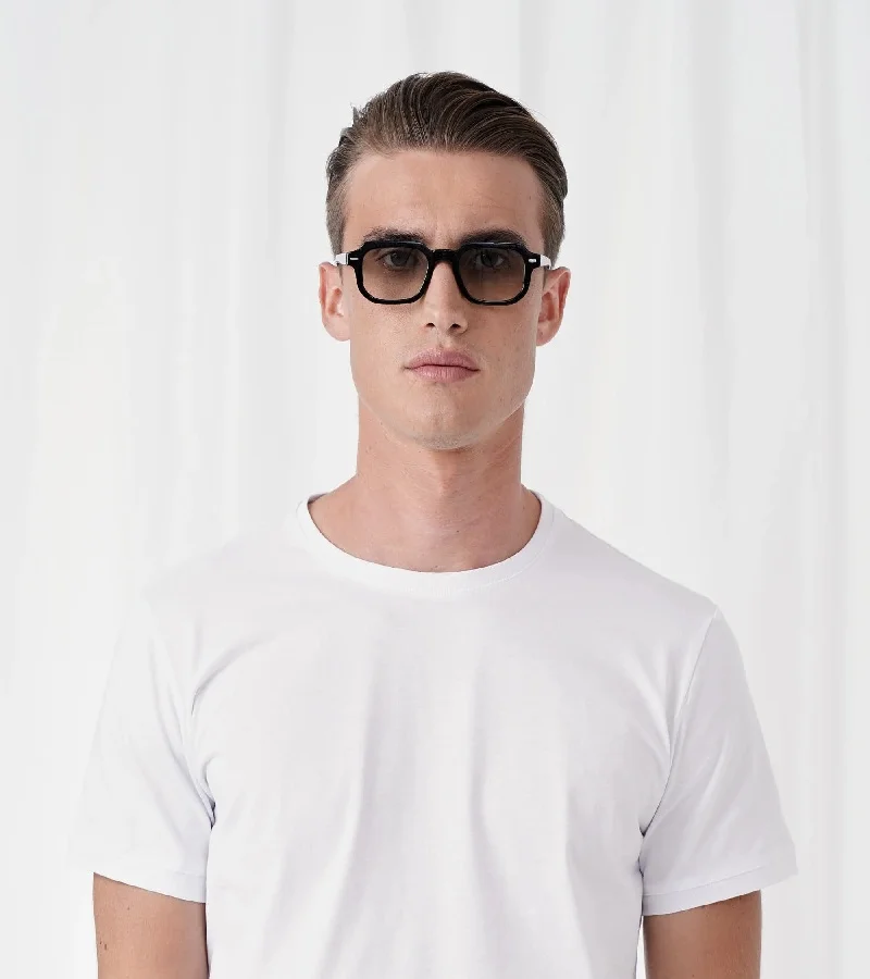 Explicit Poets Explicit Poets Unisex EDDIE Black - Gradient Green Stylish Sunglasses, 48EP4