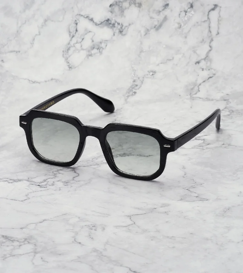  اكسبليست باوتس Explicit Poets Unisex EDDIE Black - Gradient Green Stylish Sunglasses, 48EP4