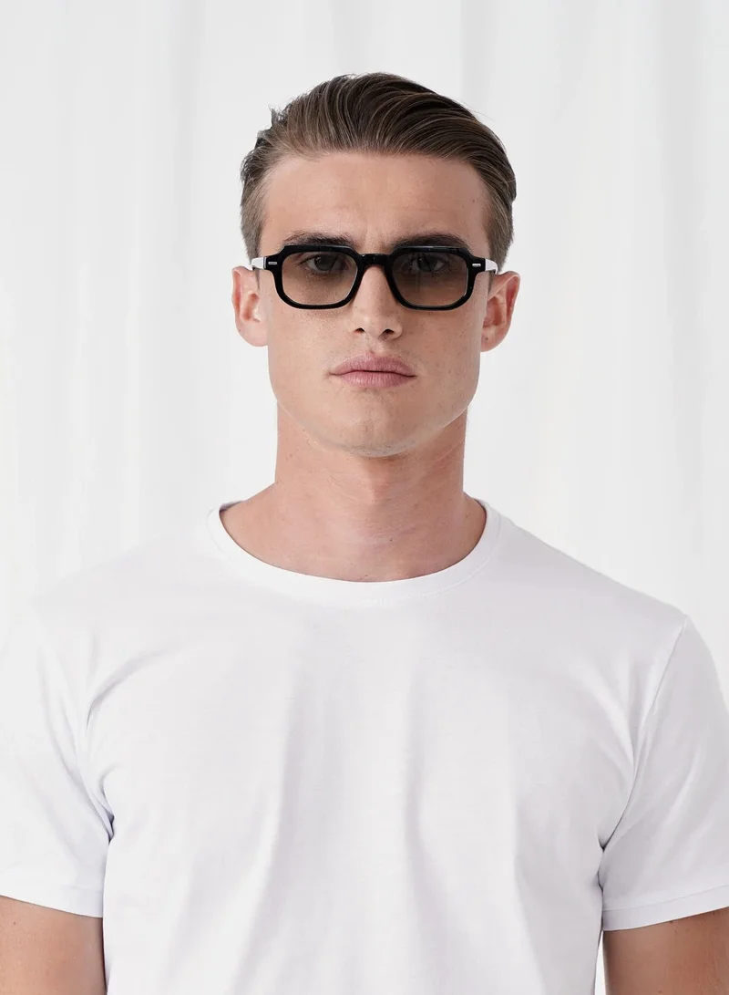  اكسبليست باوتس Explicit Poets Unisex EDDIE Black - Gradient Green Stylish Sunglasses, 48EP4