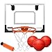 Anzmtosn Mini Indoor Basketball Hoop for Door Over Door Basketball Hoop for Kids Adults with Large 9 Inch Dunk Rim 4 Mini Replacement 6 Basketballs Sport Game Gift for 6 7 8 9 10 11 12 Years 158x117 - Image 4