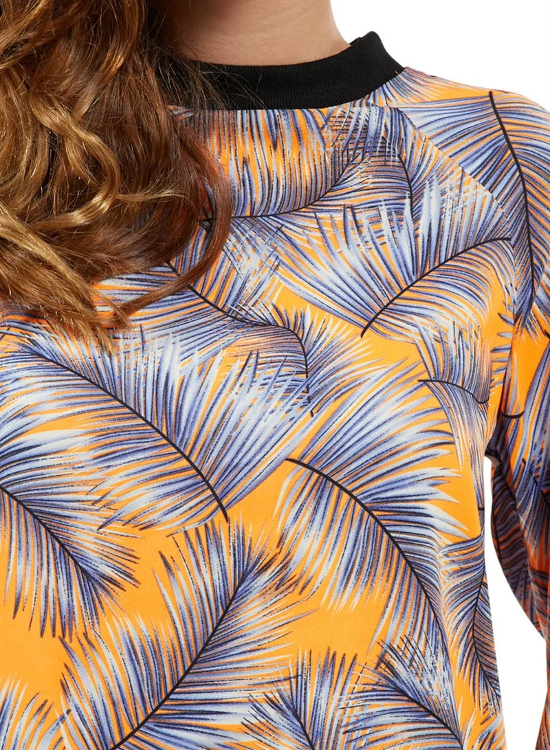 Ginger Palm Print Top
