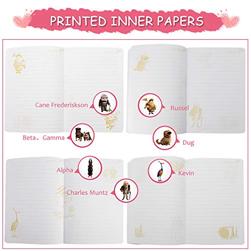 SINOBAND A5 PU Leather Journals Our Adventure Book Cover Writing Journal Travelers Notebook Daily Notepad with Designed Cartoon Inner Papers Set of 4 - Image 3