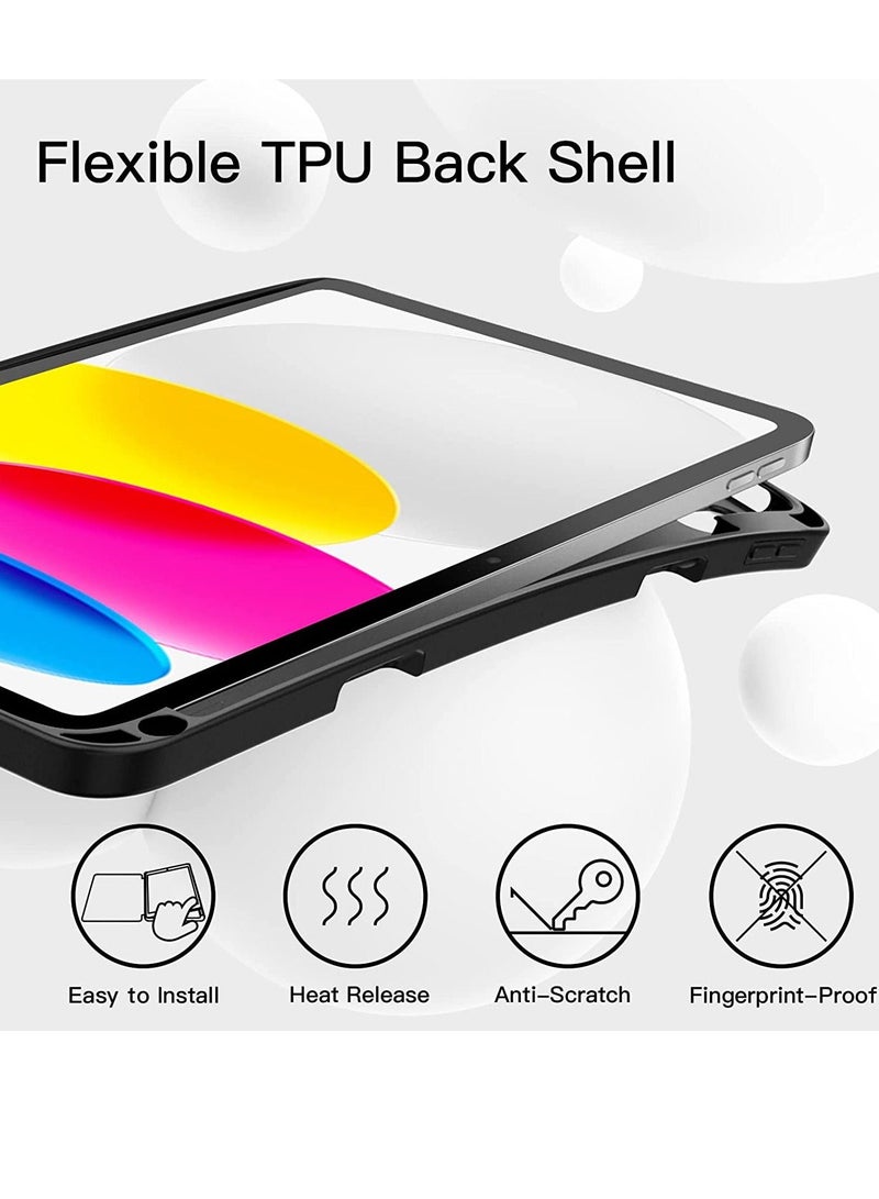 GENNEXT iPad 10th Generation 10.9 inch 2022 Case Flip Cover with Magnetic Closure Auto Wake/Sleep function having Pencil holder Slot - Image 2