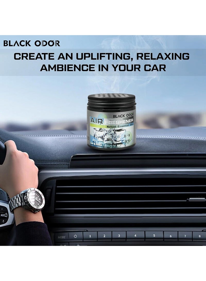 Black Ice Car Air Freshener Black Odor 180g Natural Essential Oils Air Freshener For Car Home BO03 B-K ICE - Image 5