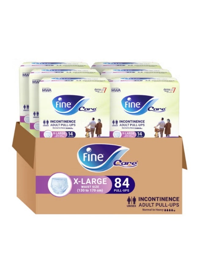 Fine Vine Fine Care Unisex Adult Diapers, Extra Large Size - Waist 130-170, Pack of 14 Pads - Image 1
