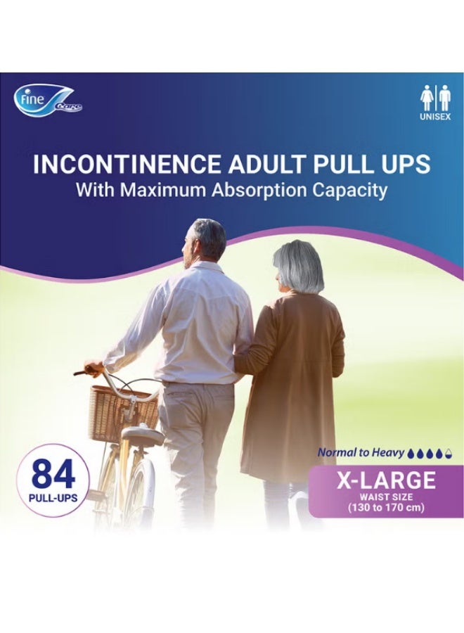 Fine Vine Fine Care Unisex Adult Diapers, Extra Large Size - Waist 130-170, Pack of 14 Pads - Image 2