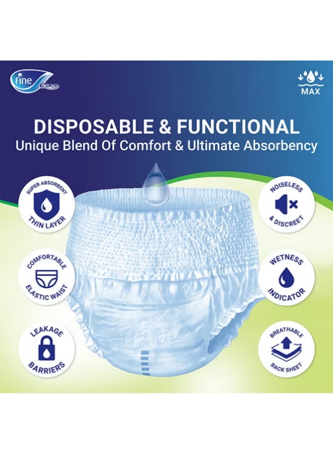 Fine Vine Fine Care Unisex Adult Diapers, Extra Large Size - Waist 130-170, Pack of 14 Pads - Image 3