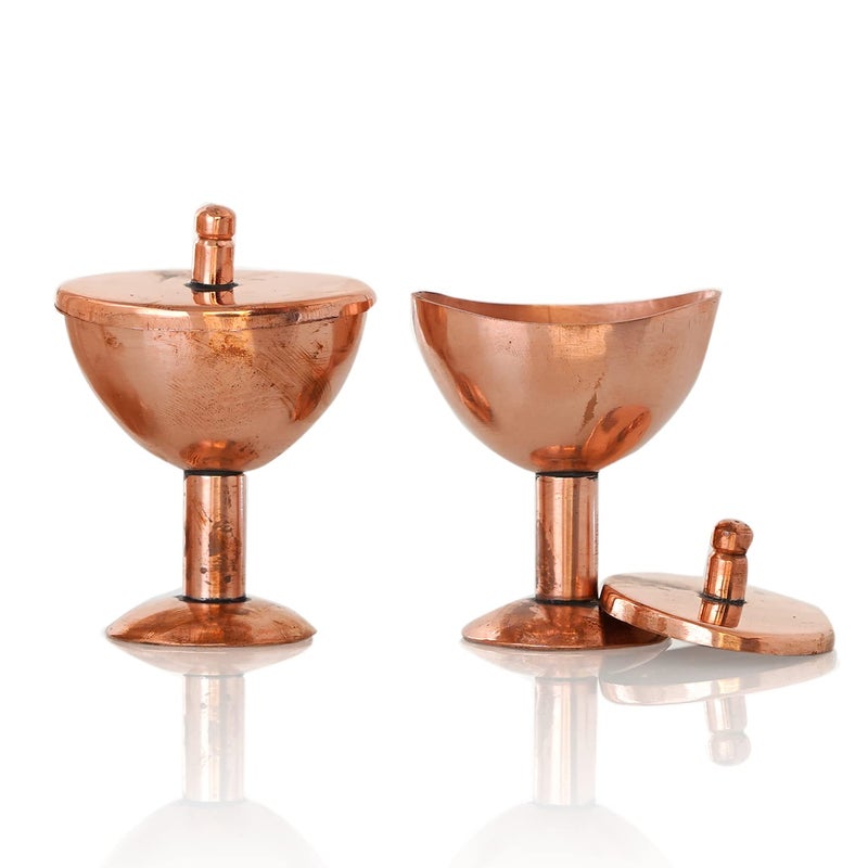 Ohria Ayurveda Pure Copper Eye Wash Cups Helps to Keep Your Eyes Clean and Healthy Rinses Out Dirt Irritants Pollutants from Eyes Set of 2 - Image 5