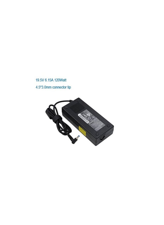 Generic - Replacement HP 120W 19.5V 6.15A Output AC Adapter, Input 100-240V 1.5A, 50-60Hz, Laptop Charger : A065R01DL - Image 1