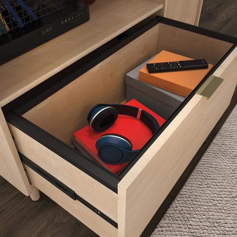 SAUDER Clifford Place Commercial Office Credenza, for TVs up to 46", in a Natural Maple Finish - Image 4