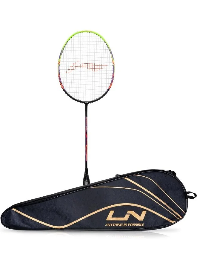 لي-نينج مضرب تنس الريشة لي نينغ توربو  كربون فايبر بدون وتر مع غطاء كامل مجاني