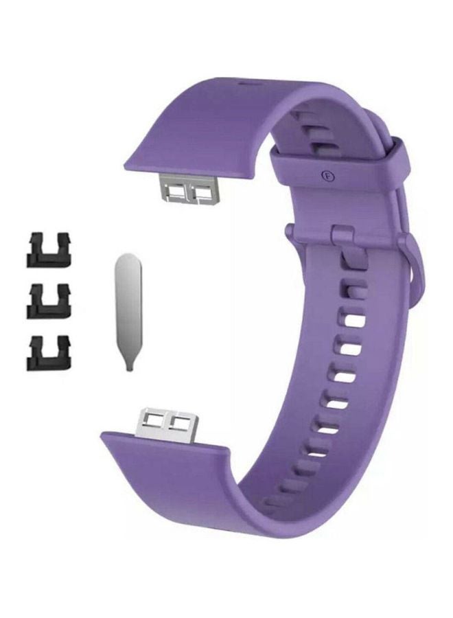 إسكدنيا Huawei Watch Fit Silicone Band Replacement Sport Strap Purple - Image 2
