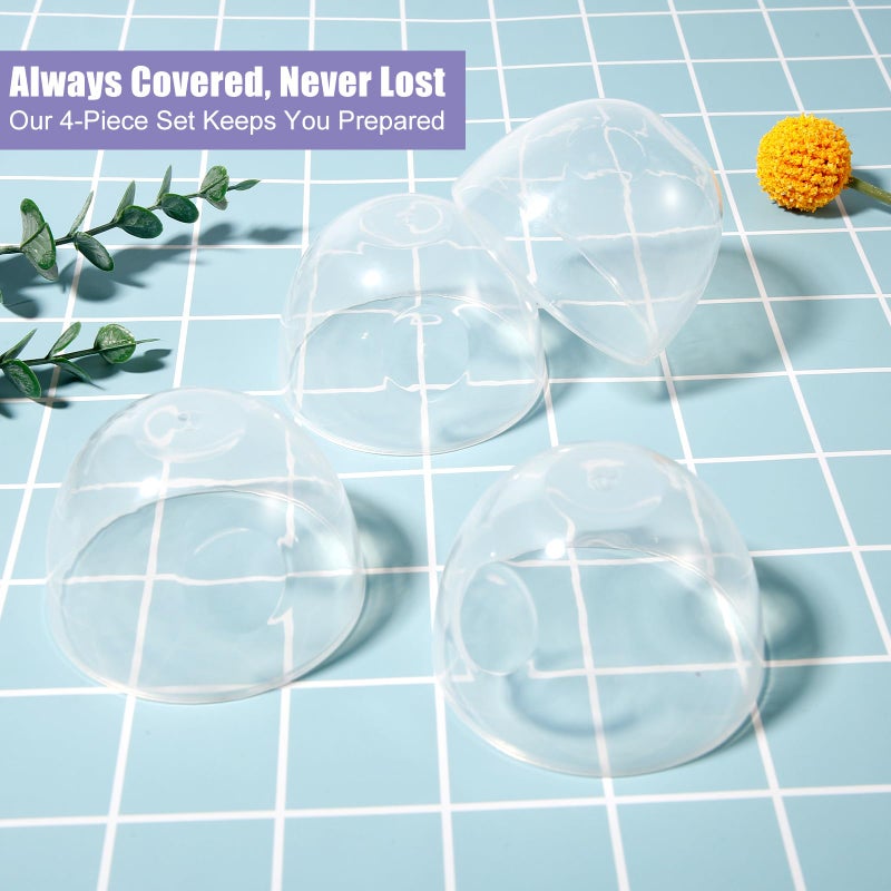PEUTIER 4PCS Baby Bottle Cap Replacement Cover for Avent Natural Bottles 4oz & 9oz, BPA Free Baby Bottle Replacement Dome Caps Lids Dome Tops for Plastic and Glass Baby Feeding Bottles - Image 5