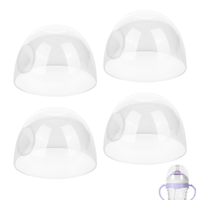 PEUTIER 4PCS Baby Bottle Cap Replacement Cover for Avent Natural Bottles 4oz & 9oz, BPA Free Baby Bottle Replacement Dome Caps Lids Dome Tops for Plastic and Glass Baby Feeding Bottles - Image 1