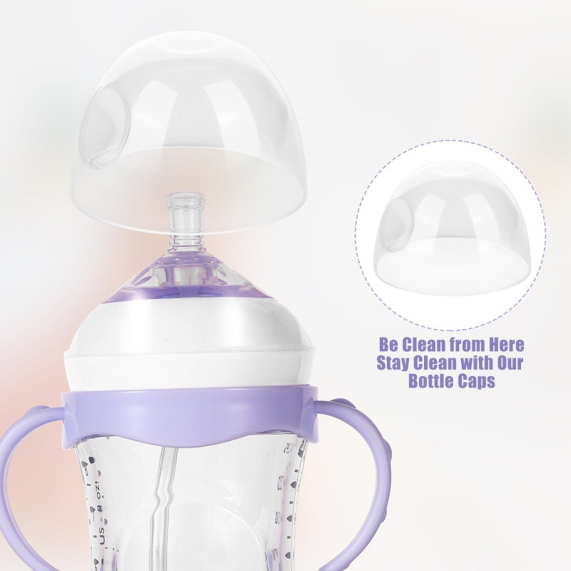 PEUTIER 4PCS Baby Bottle Cap Replacement Cover for Avent Natural Bottles 4oz & 9oz, BPA Free Baby Bottle Replacement Dome Caps Lids Dome Tops for Plastic and Glass Baby Feeding Bottles - Image 3