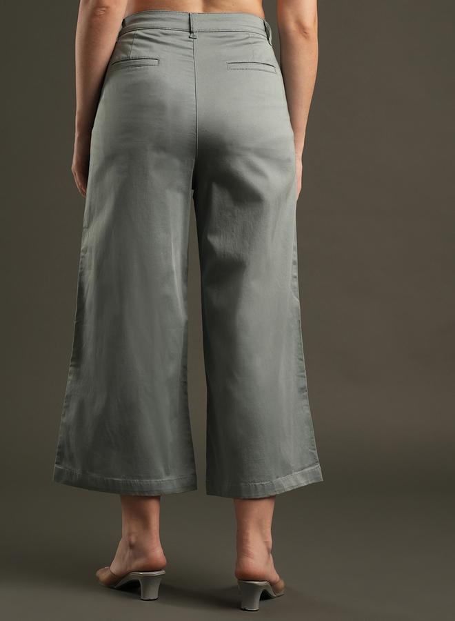 Globus Satin Stretchable Mid-Rise Relaxed Fit Trousers - Image 4