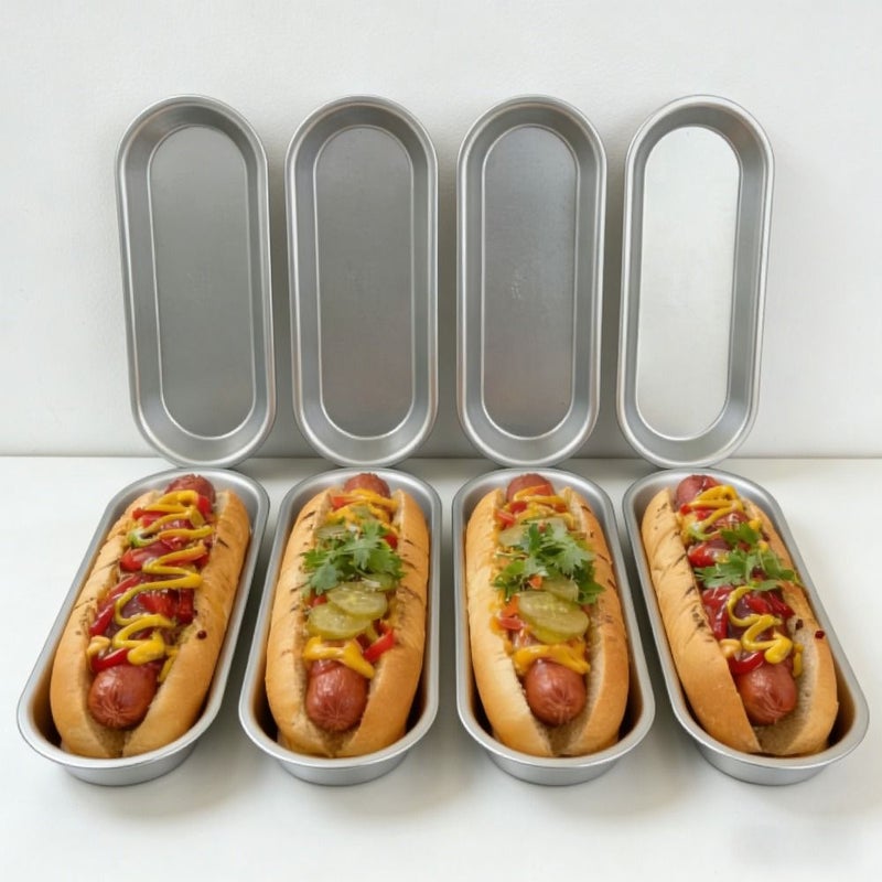 6 Pcs 7 Inch Loaf Pan Baking Molds Non Stick Aluminum Dishwasher Safe - Image 2