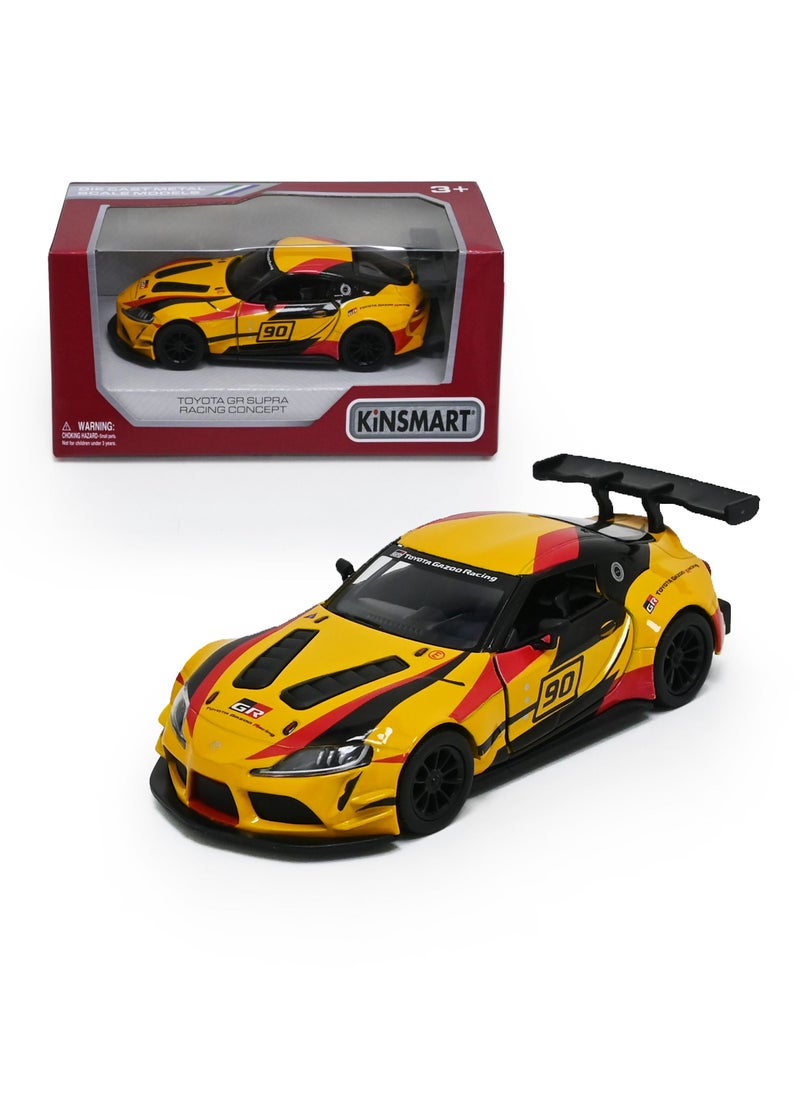 Kinsmart - Toyota GR Supra Racing Concept Car Die Cast Metal Doors Openable Pull Back Action Toy - Image 1