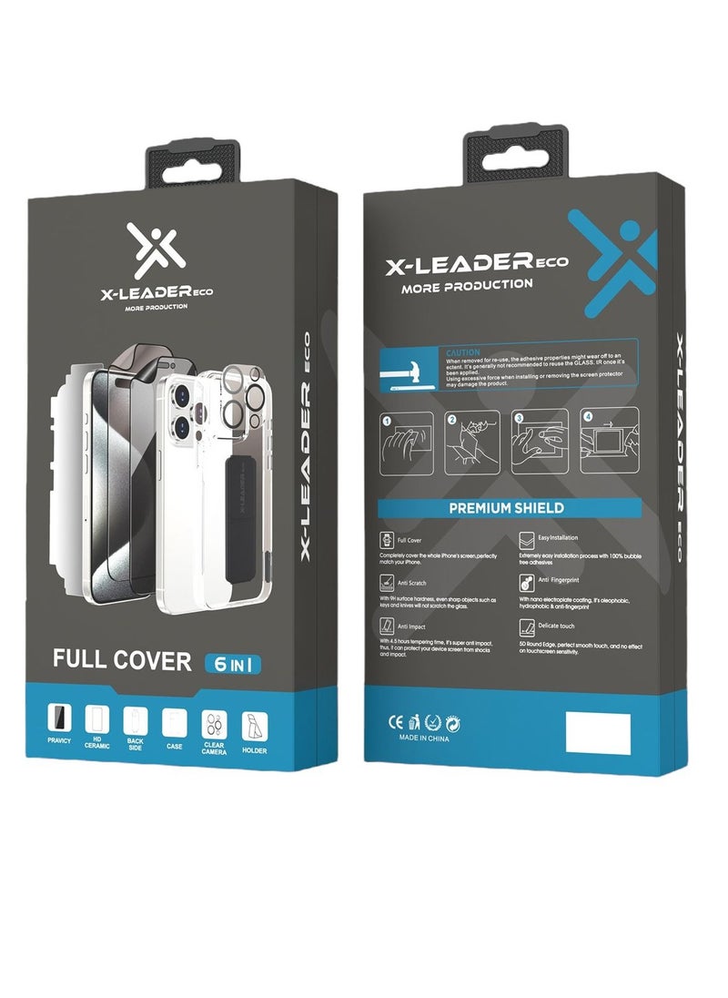 x-leader - X-LEADER ECO 6 in 1 Full Protection Package for Modern Devices, iPhone 16 Pro - Image 1