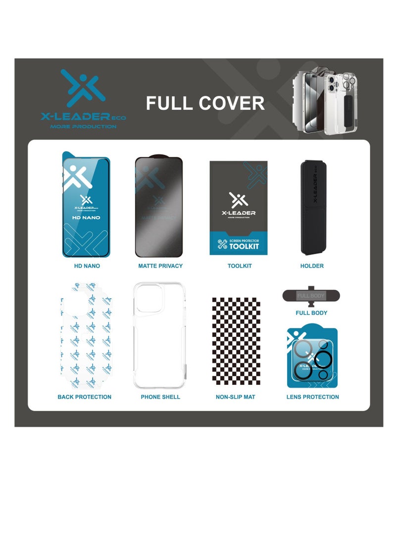 x-leader - X-LEADER ECO 6 in 1 Full Protection Package for Modern Devices, iPhone 16 Pro - Image 1