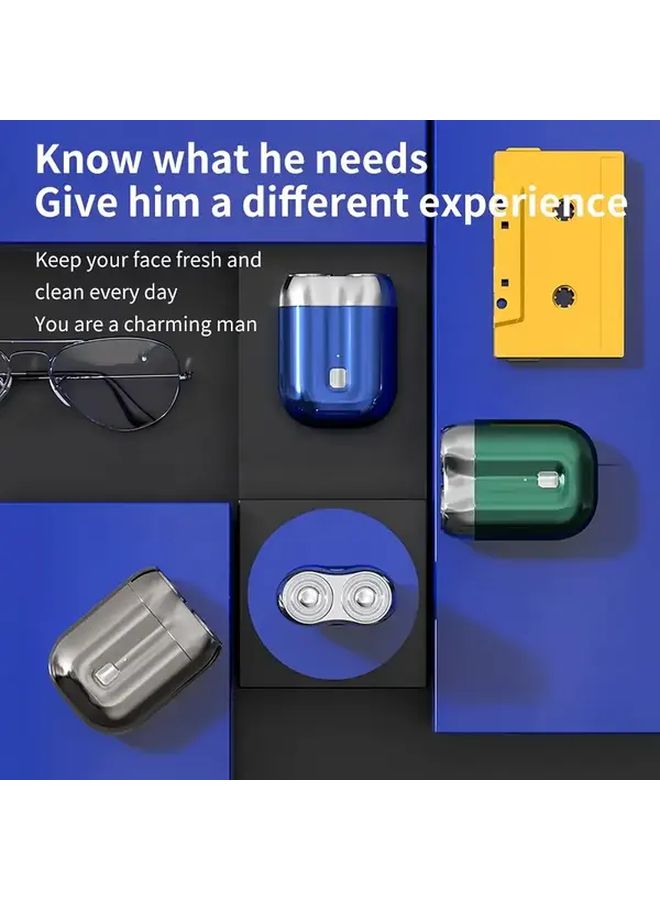 ماكينة الحلاقة الكهربائية المحمولة باللون الأخضر، تعمل عبر منفذ USB وبطارية ليثيوم قابلة لإعادة الشحن، مناسبة للرجال والنساء - Image 5
