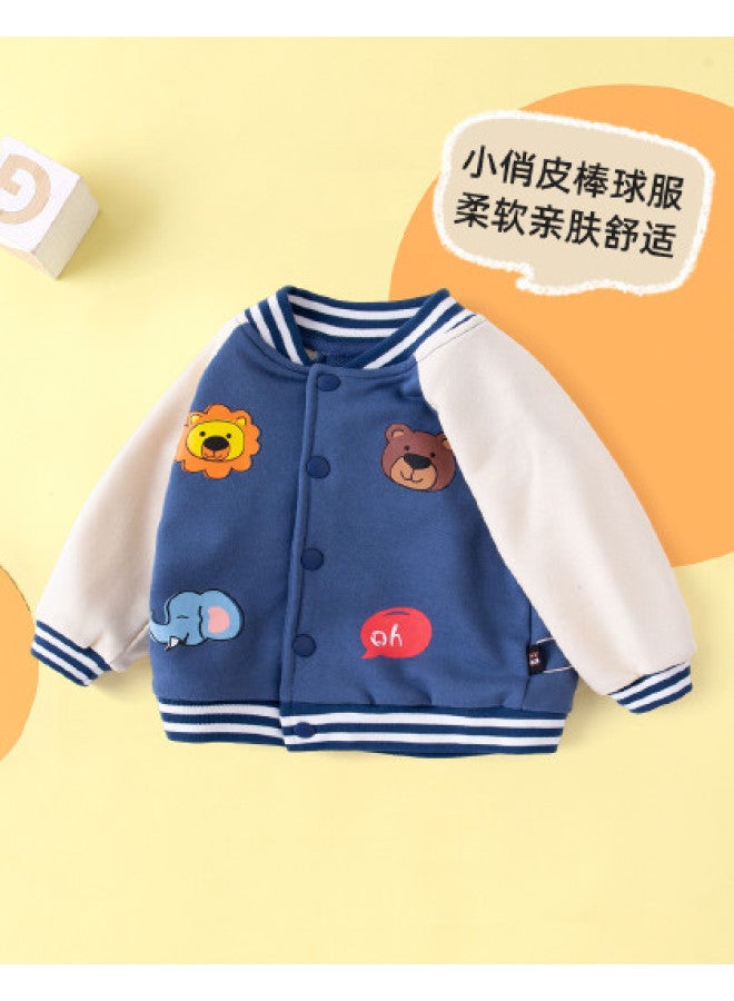 Doodle Home Baby Jacket Autumn Stylish Boys Baseball Jacket Trendy Kids Cardigan Children's Top Girls' Fashion Outerwear - Image 1