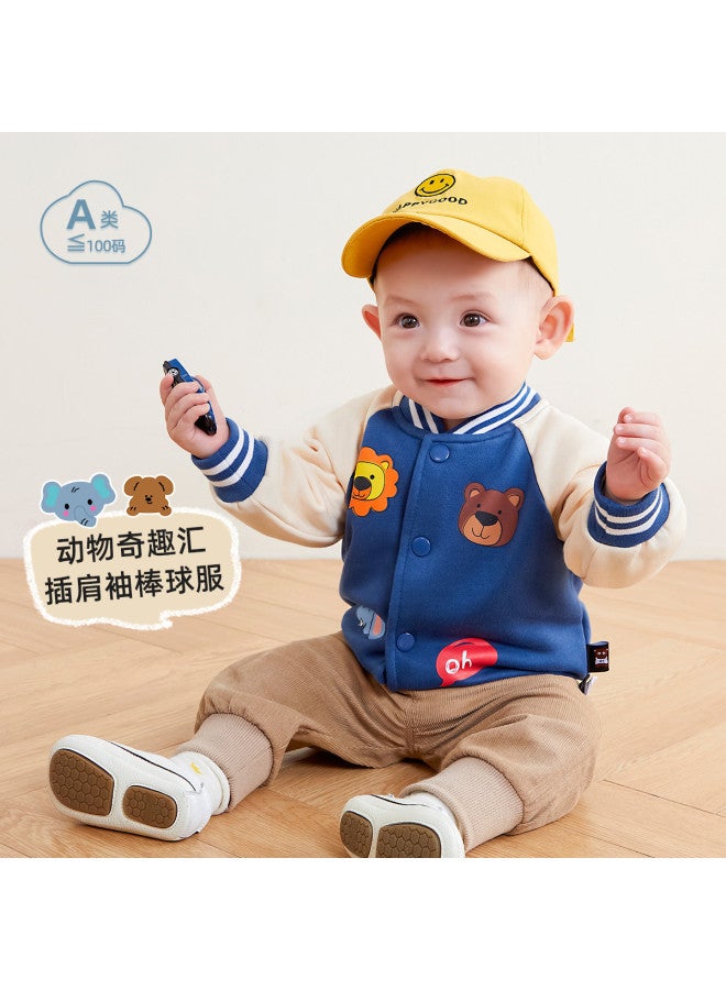 Doodle Home Baby Jacket Autumn Stylish Boys Baseball Jacket Trendy Kids Cardigan Children's Top Girls' Fashion Outerwear - Image 2