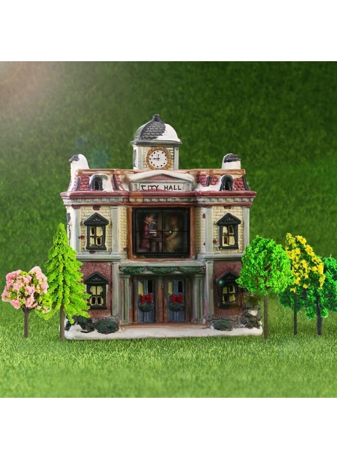 55pcs Mini Model Trees Model Train Scenery Mixed Miniature Trees Artificial Wargame Trees Model Railroad Scenery Diorama Supplies Scenery Landscape