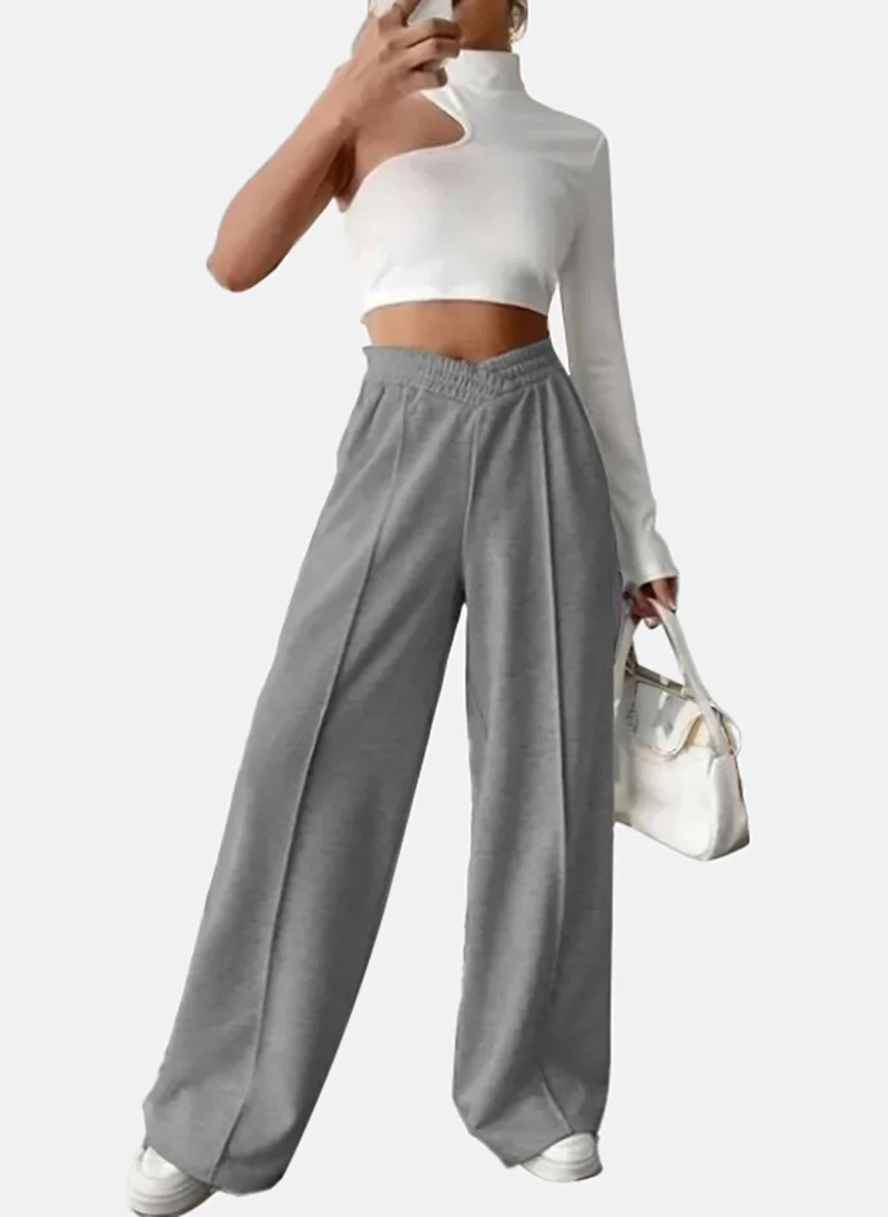 YUNIQEE Women High-Rise Wide Leg Trousers