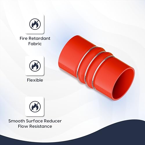 Endure 3.5"(89mm) Silicone Charge Air Cooler Hose, 4-Ply Reinforced Heavy Duty Intercooler CAC Hose, Length 6.3"(160mm), Thickness 0.2"(5mm) - Red - Image 4