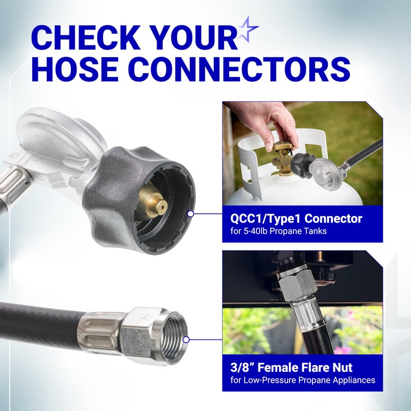 BlueStars [CSA Certified] 25" for Weber Hose and Regulator Kit, Fit for Spirit II (2017-2019), Spirit E310 E320 E210, Genesis II 210/LX 240, Genesis II 300/400 (2017-2019), for Weber 67069 69891 - Image 4