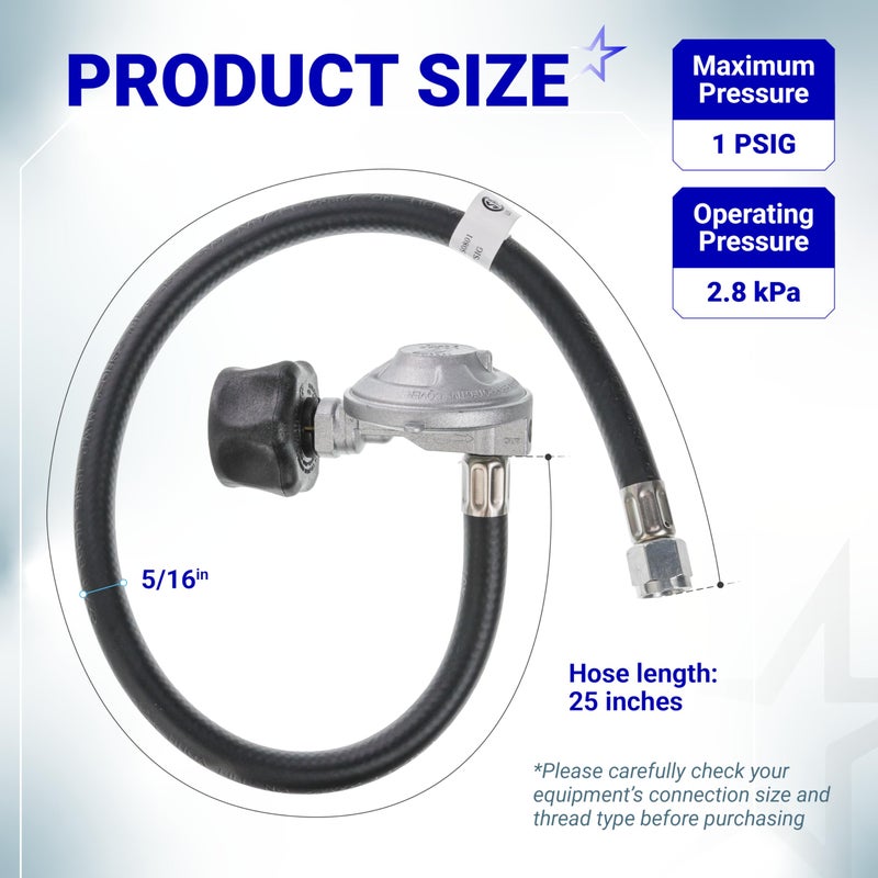 BlueStars [CSA Certified] 25" for Weber Hose and Regulator Kit, Fit for Spirit II (2017-2019), Spirit E310 E320 E210, Genesis II 210/LX 240, Genesis II 300/400 (2017-2019), for Weber 67069 69891 - Image 5