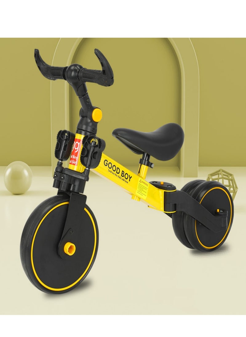 PENG GENERAL 3-in-1 Convertible Kids Tricycle Balance Bike (Yellow)  - Image 5