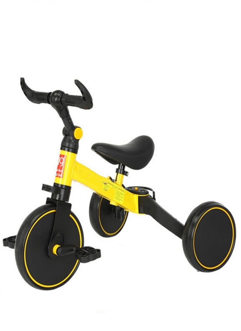 PENG GENERAL 3-in-1 Convertible Kids Tricycle Balance Bike (Yellow)  - Image 1