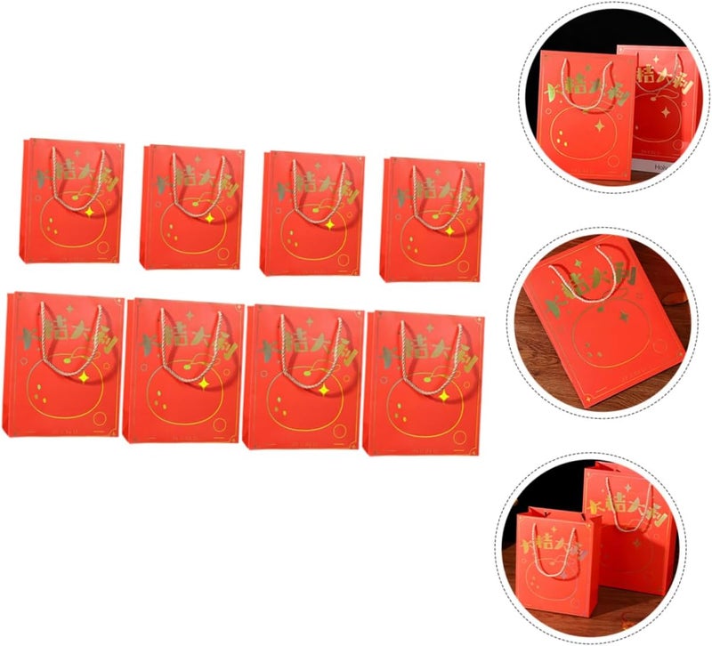 ULTECHNOVO 8Pcs Paperboard Present with Handles Multi Portable Present for Parties Weddings and Retail Shopping - Image 4