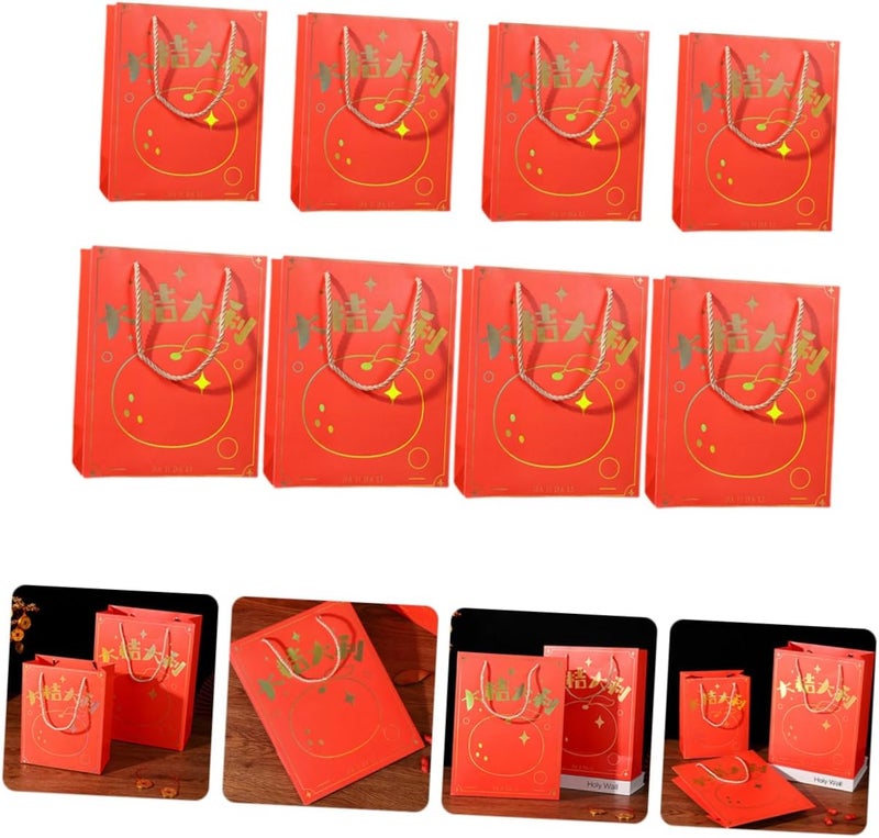 ULTECHNOVO 8Pcs Paperboard Present with Handles Multi Portable Present for Parties Weddings and Retail Shopping - Image 3