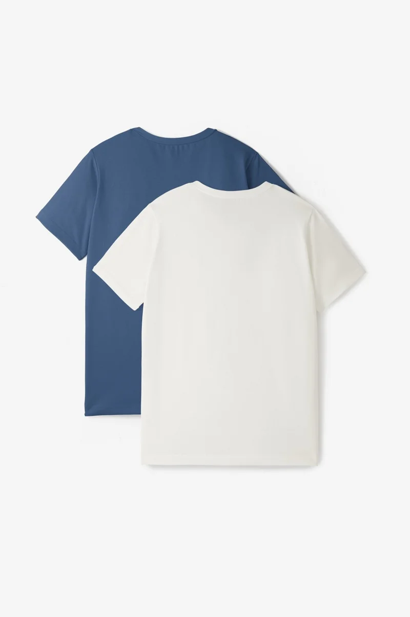 JUNE Unisex Kids Pack Short Sleeve 2-Pack Plain T-Shirt