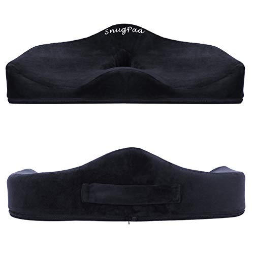 SnugPad Orthopedic Coccyx Memory Foam Seat Cushion for Office Chair Sciatica Tailbone Pain Back Pain Relief Sitting Pillows for Truck Driver Cars Front Seats Pillow Wheelchair Kitchen Chairswith with - Image 2