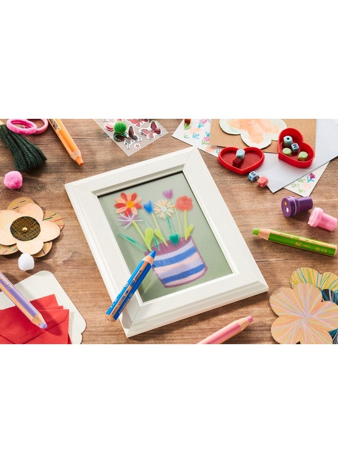 STABILO Multitalented Pencil Stabilo Woody 3In1 Wallet Of 10 Assorted Colors + Sharpener  - Image 5