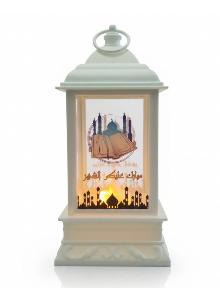 Ramadan Lantern Decorative Warm Light - White - Image 1
