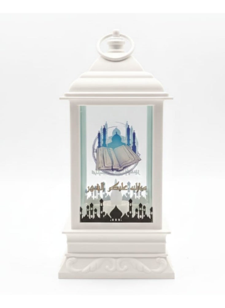 Ramadan Lantern Decorative Warm Light - White - Image 3