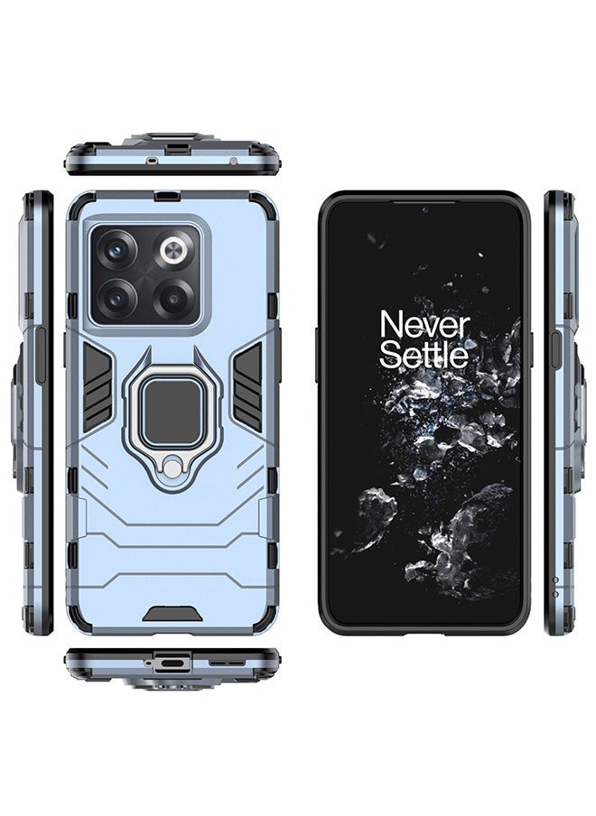 Compatible With OnePlus 10T/OnePlus ACE Pro Case, Hybrid Heavy Duty Protection Defender Kickstand Armor Case Cover, Anti-Fall Drop Protection, Shockproof Case , Blue
