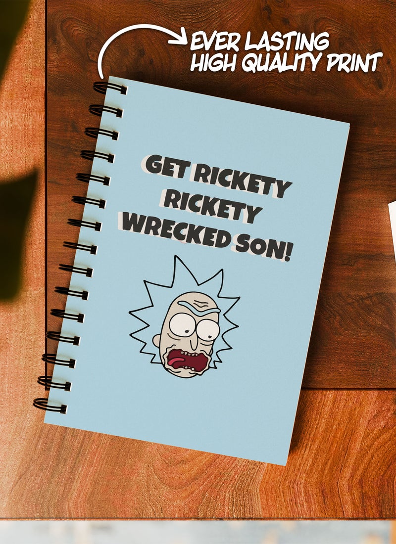 LOUD UNIVERSE Wirebound Spiral Notebook Get Wrecked Funny Rick And Morty Quotes Lined Writing Journal - Image 2