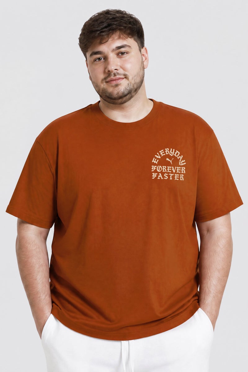 PUMA Men Sportswear Fit Short Sleeve Outdoor T-Shirt, Brown - Image 1