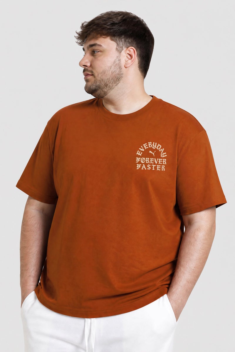PUMA Men Sportswear Fit Short Sleeve Outdoor T-Shirt, Brown - Image 3
