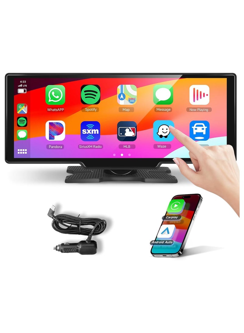 Generic Wireless CarPlay Car Radio 10.26'' Touchscreen Android Bluetooth FM/SD/USB Transmitter - Portable & Easy Installation for Caravan, Camper, and Trucks (DC7-32V)  - Image 1