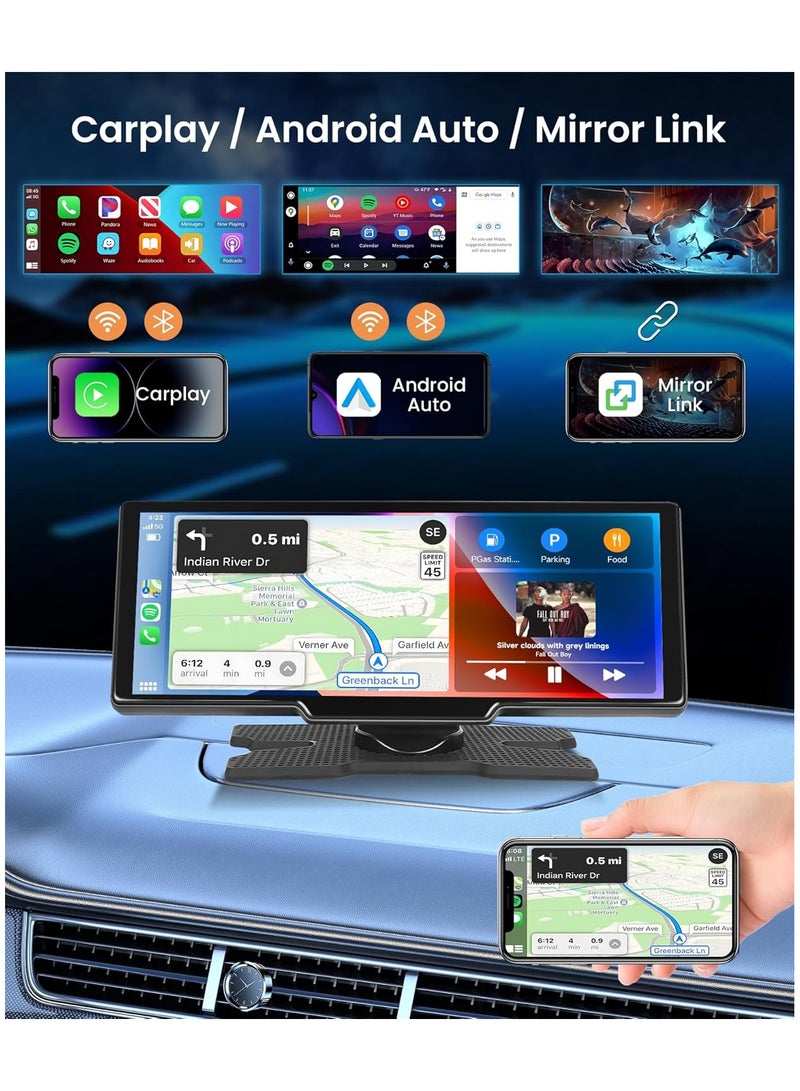 Generic Wireless CarPlay Car Radio 10.26'' Touchscreen Android Bluetooth FM/SD/USB Transmitter - Portable & Easy Installation for Caravan, Camper, and Trucks (DC7-32V)  - Image 2