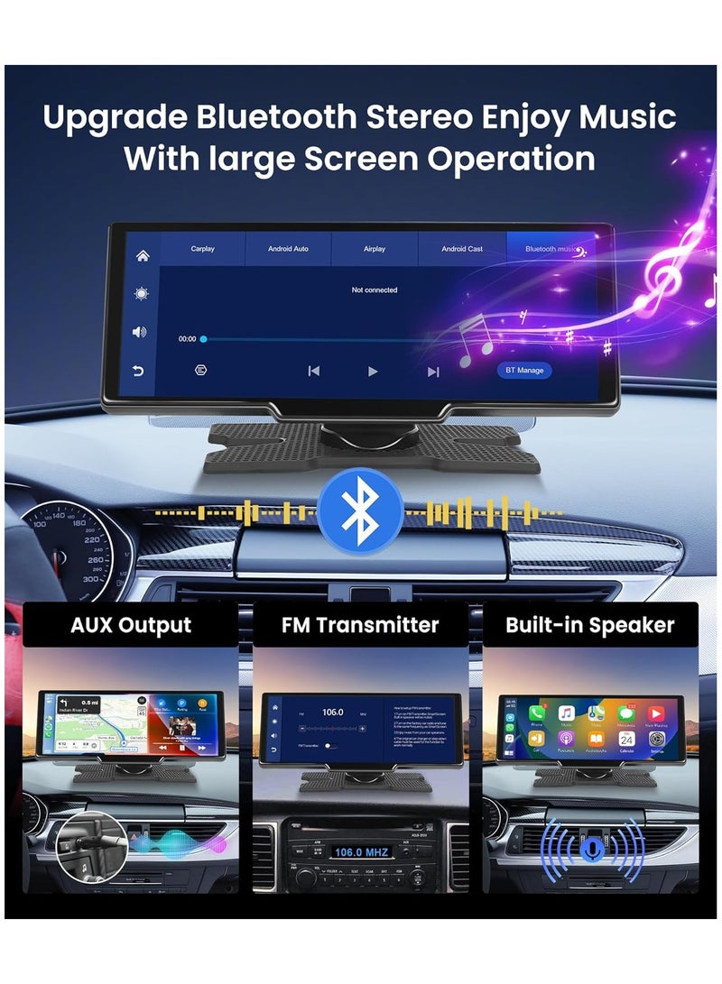 Generic Wireless CarPlay Car Radio 10.26'' Touchscreen Android Bluetooth FM/SD/USB Transmitter - Portable & Easy Installation for Caravan, Camper, and Trucks (DC7-32V)  - Image 3