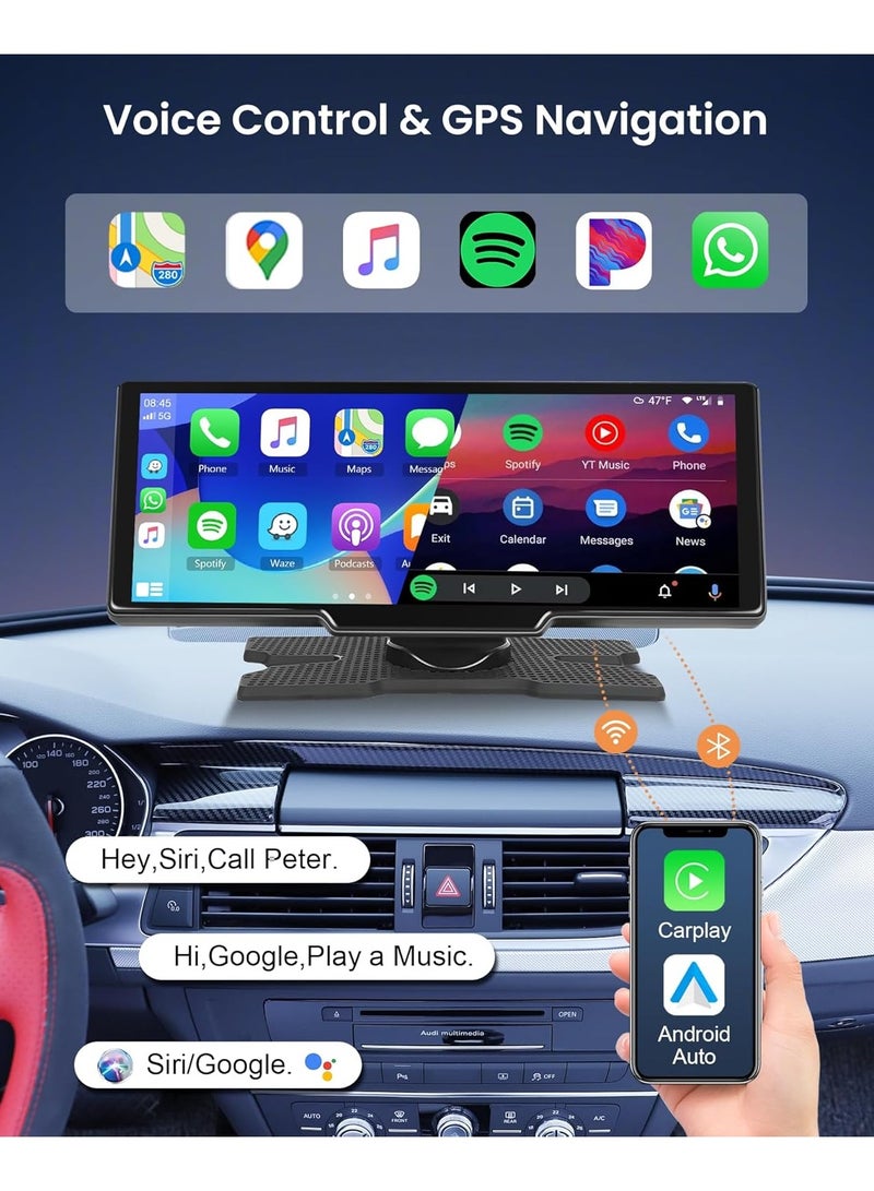 Generic Wireless CarPlay Car Radio 10.26'' Touchscreen Android Bluetooth FM/SD/USB Transmitter - Portable & Easy Installation for Caravan, Camper, and Trucks (DC7-32V)  - Image 4